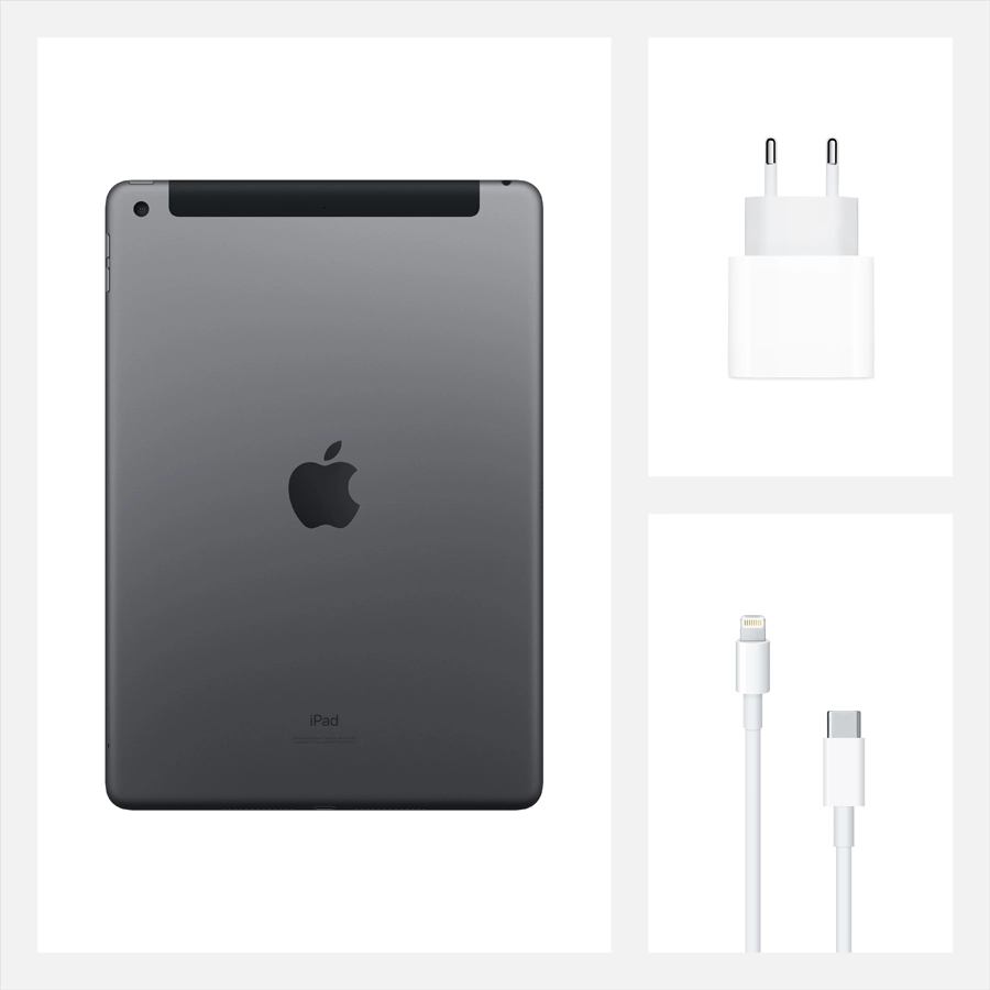 iPad 10.2 (8 Gen), 128 ГБ, Wi-Fi+4G, Серый космос