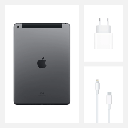 iPad 10.2 (8 Gen), 128 ГБ, Wi-Fi+4G, Серый космос