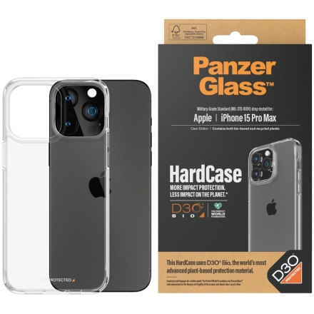 Защитный чехол PANZERGLASS HardCase with D3O для iPhone 15 Pro Max, Прозрачный