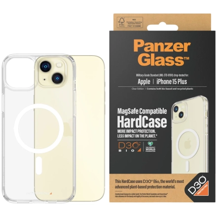 Защитный чехол PANZERGLASS HardCase MagSafe Compatible with D3O с MagSafe для iPhone 15 Plus, Прозрачный