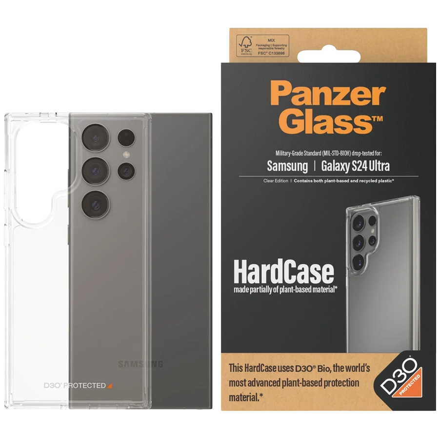 Защитный чехол PANZERGLASS HardCase with D3O для Samsung Galaxy S23 Ultra, Прозрачный