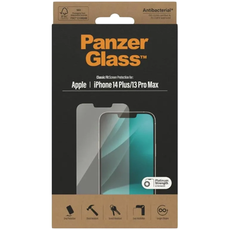 Защитное стекло PANZERGLASS Classic Fit для iPhone 13 Pro Max/14 Plus