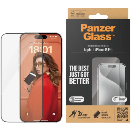 Защитное стекло PANZERGLASS для iPhone 15 Pro