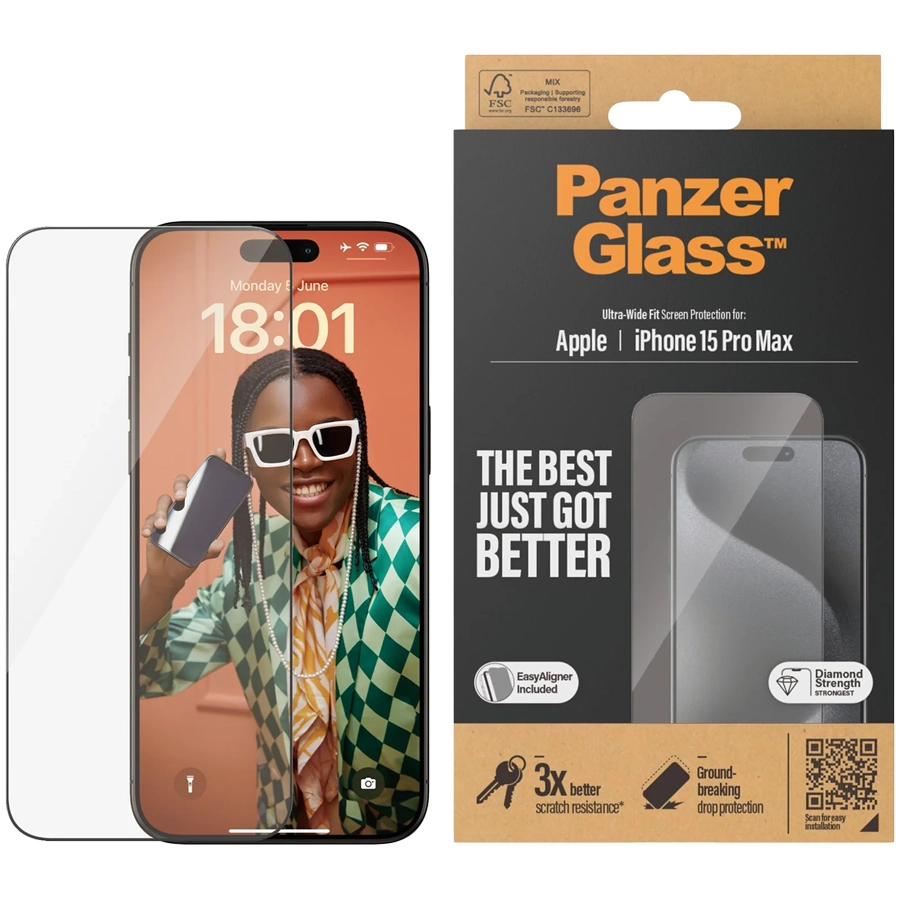 Защитное стекло PANZERGLASS для iPhone 15 Pro Max