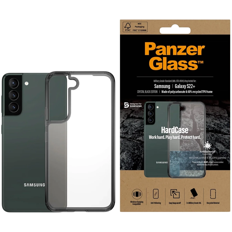 Чехол PANZERGLASS HardCase для Samsung Galaxy S22 Plus, Smoky Black