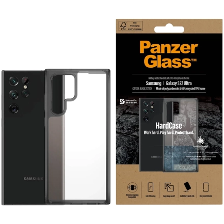 Чехол PANZERGLASS HardCase для Samsung Galaxy S22 Ultra, Smoky Black