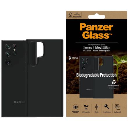 Чехол PANZERGLASS Biodegradable для Samsung Galaxy S22 Ultra, Прозрачный