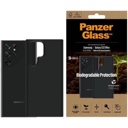 Чехол PANZERGLASS Biodegradable для Samsung Galaxy S22 Ultra, Прозрачный