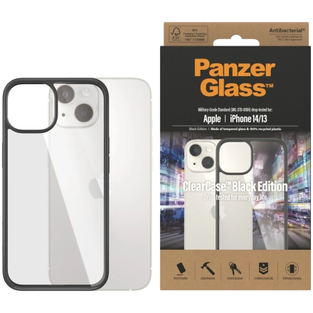 Защитный чехол PANZERGLASS ClearCase для iPhone 13/14, Чёрный