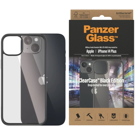 Защитный чехол PANZERGLASS ClearCase для iPhone 14 Plus, Чёрный