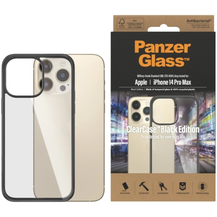 Защитный чехол PANZERGLASS ClearCase для iPhone 14 Pro Max, Чёрный