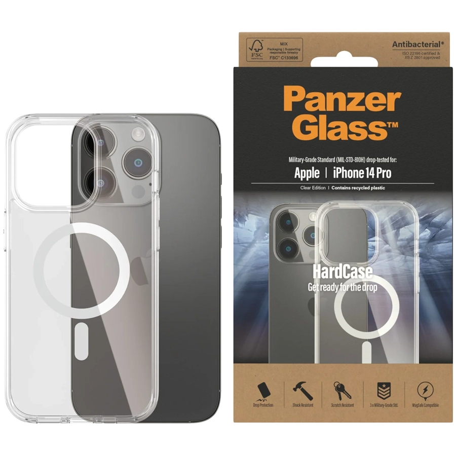 Защитный чехол PANZERGLASS HardCase MagSafe с MagSafe для iPhone 14 Pro, Прозрачный