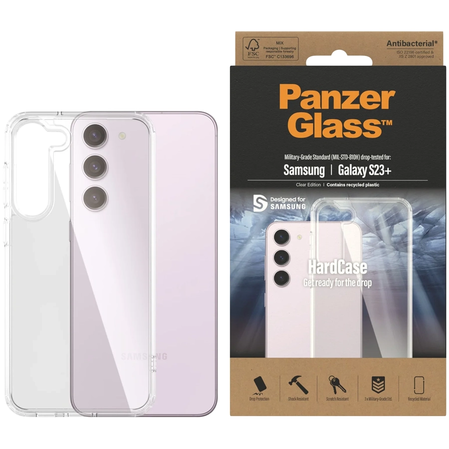 Защитный чехол PANZERGLASS HardCase для Samsung Galaxy S23 Plus, Прозрачный