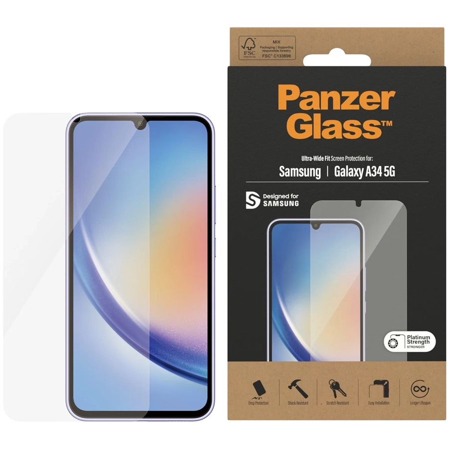 Защитное стекло PANZERGLASS для Samsung Galaxy A34
