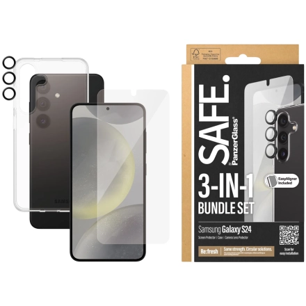 Чехол PANZERGLASS 2-in-1 Protection Pack для Samsung Galaxy S24, Прозрачный