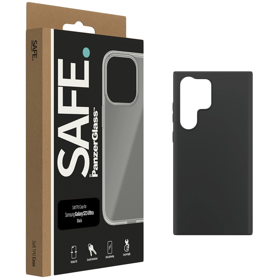 Чехол PANZERGLASS SAFE. by PanzerGlass Case для Samsung Galaxy S23 Ultra, Чёрный