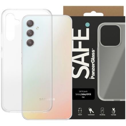 Чехол PANZERGLASS SAFE. by PanzerGlass Case для Samsung Galaxy A34, Прозрачный