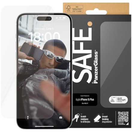 Защитное закаленное стекло PANZERGLASS для iPhone 15 Plus