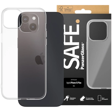 Чехол PANZERGLASS TPU Case для iPhone 15 Plus, Прозрачный
