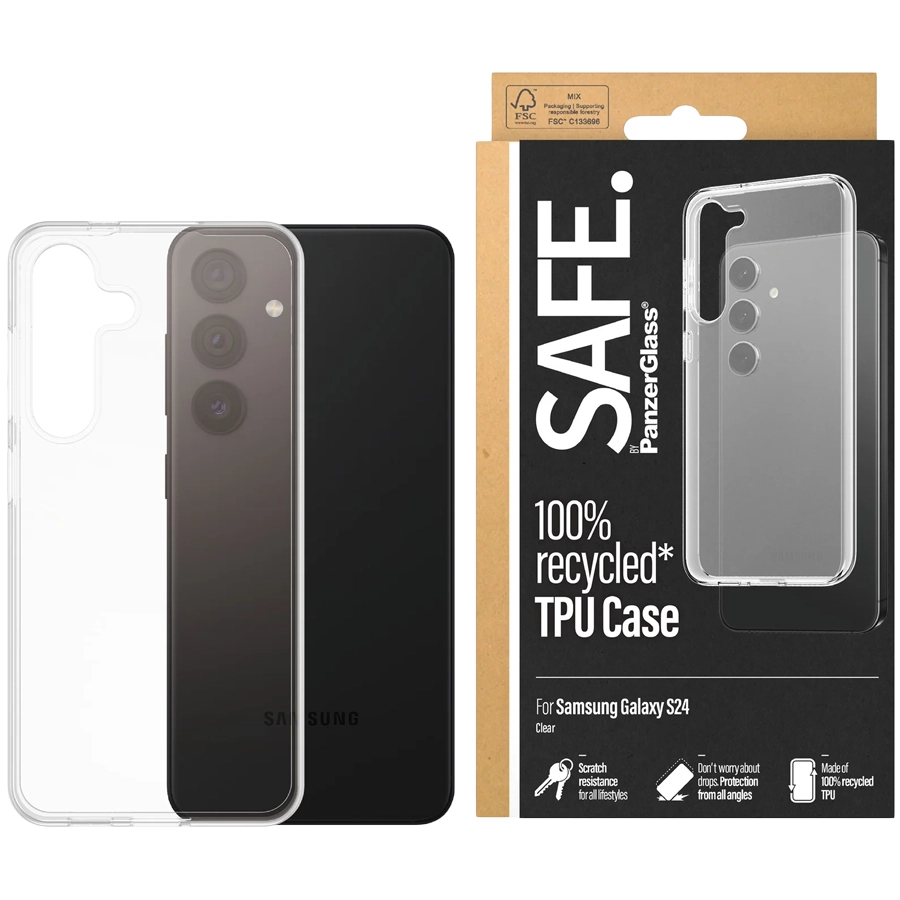 Чехол PANZERGLASS TPU Case для Samsung Galaxy S24, Прозрачный
