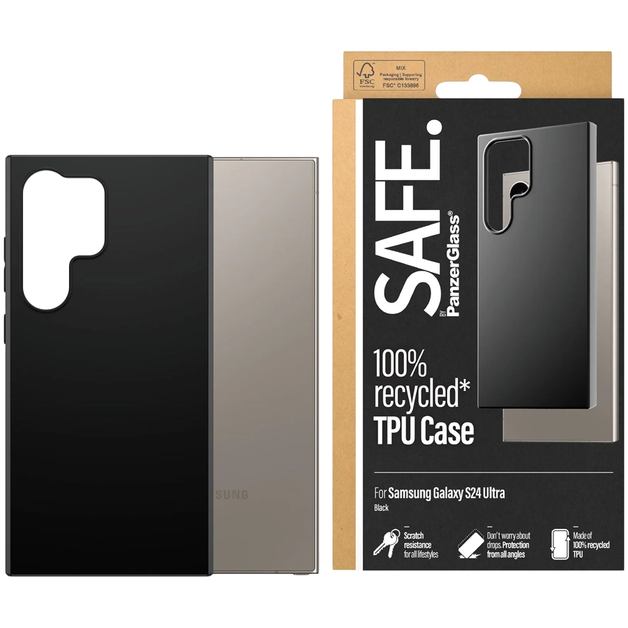 Чехол PANZERGLASS TPU Case для Samsung Galaxy S24 Ultra, Чёрный