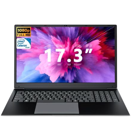 SGIN Laptop, 17.3", Intel Celeron N 4000 Series, 8 ГБ, Чёрный / 512ГБ SSD
