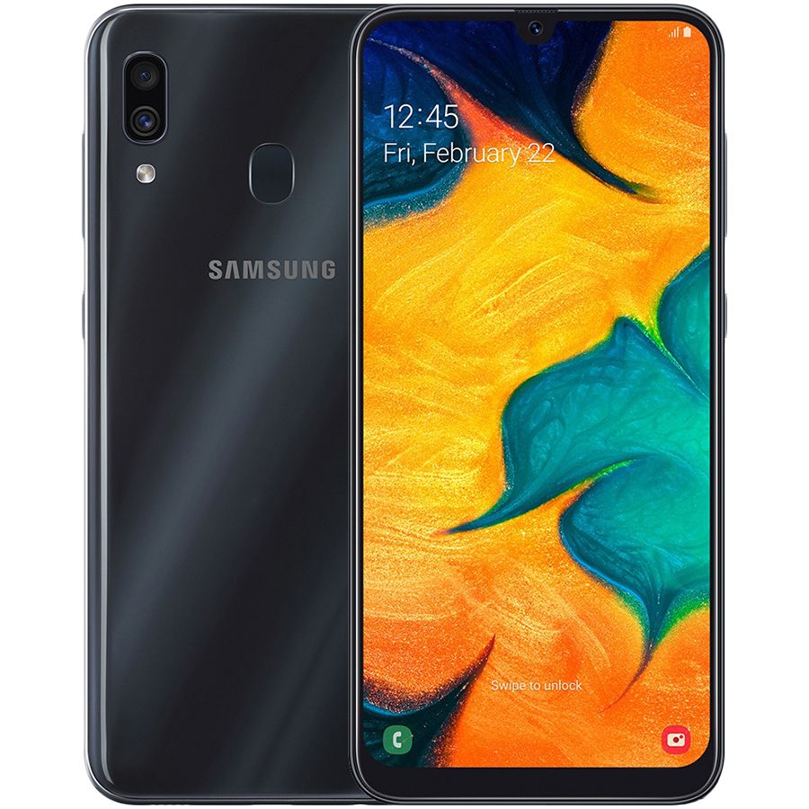 Мобільний телефон Samsung Galaxy A30 (A305F) 32Gb Black (SM-A305FZKUSEK) Б\В