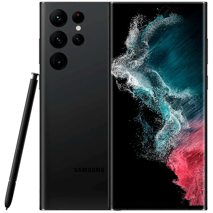 Мобільний телефон Samsung Galaxy S22 Ultra (S908B) 1 SIM 256Gb Phantom Black (SM-S908BZKGSEK) Б\В