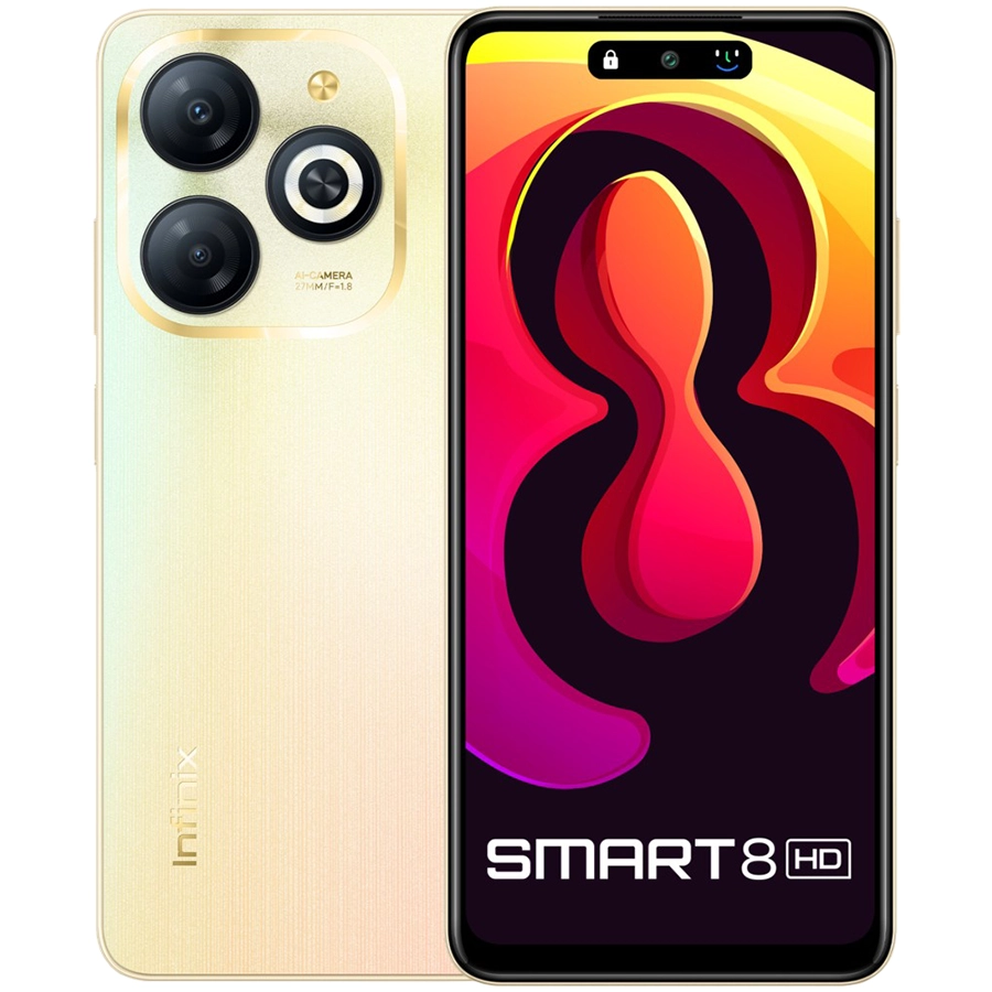 Купить INFINIX Smart 8 64 ГБ Shiny Gold в Минске