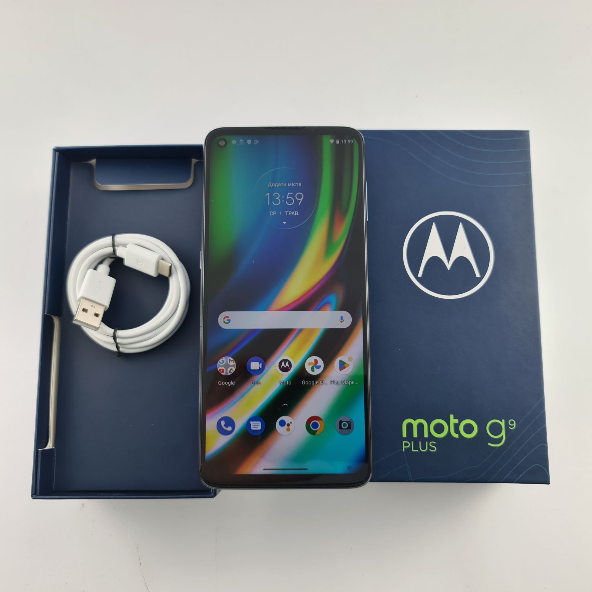 Мобільний телефон Motorola Moto G9 Plus (XT2087) 4/128Gb Indigo Blue Б\В