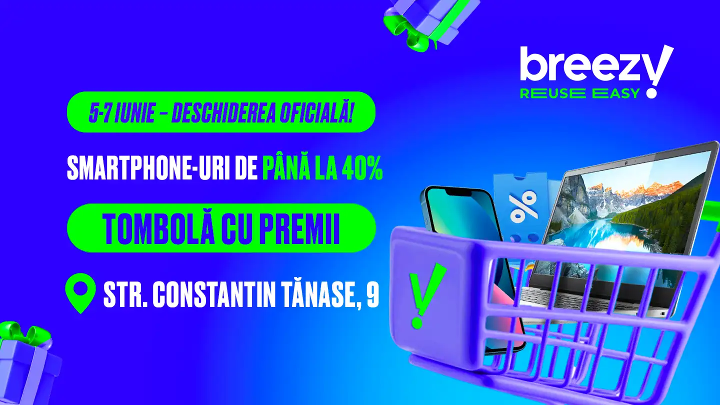 Marea deschidere Breezy la Chișinău: trei zile de reduceri și tombolă cu premii!
